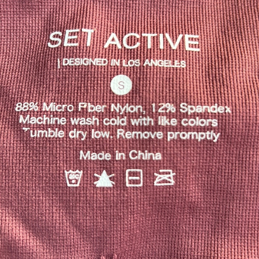 Set Active pink ribbed legging